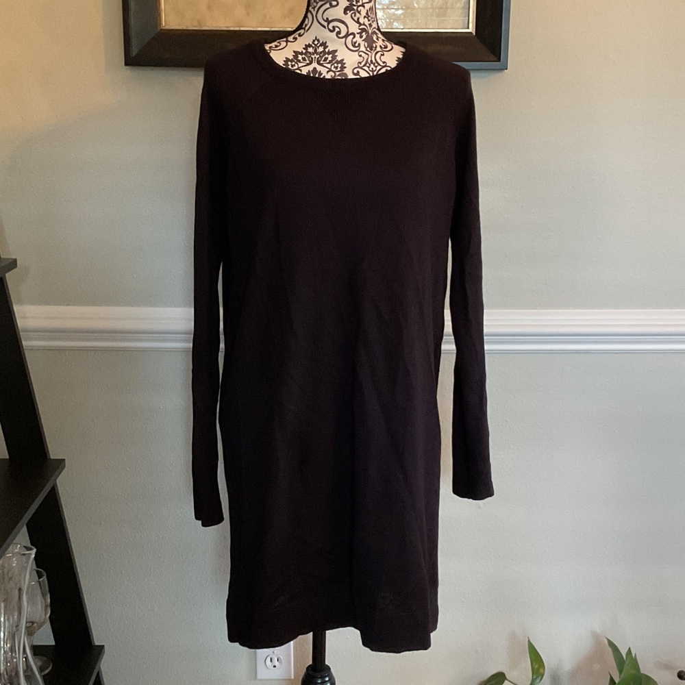 Black Long Sleeve Sweater Dress